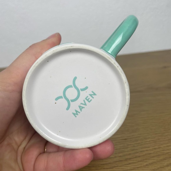 Maven teal and tan stone wear geometric boho mug - Picture 5 of 8